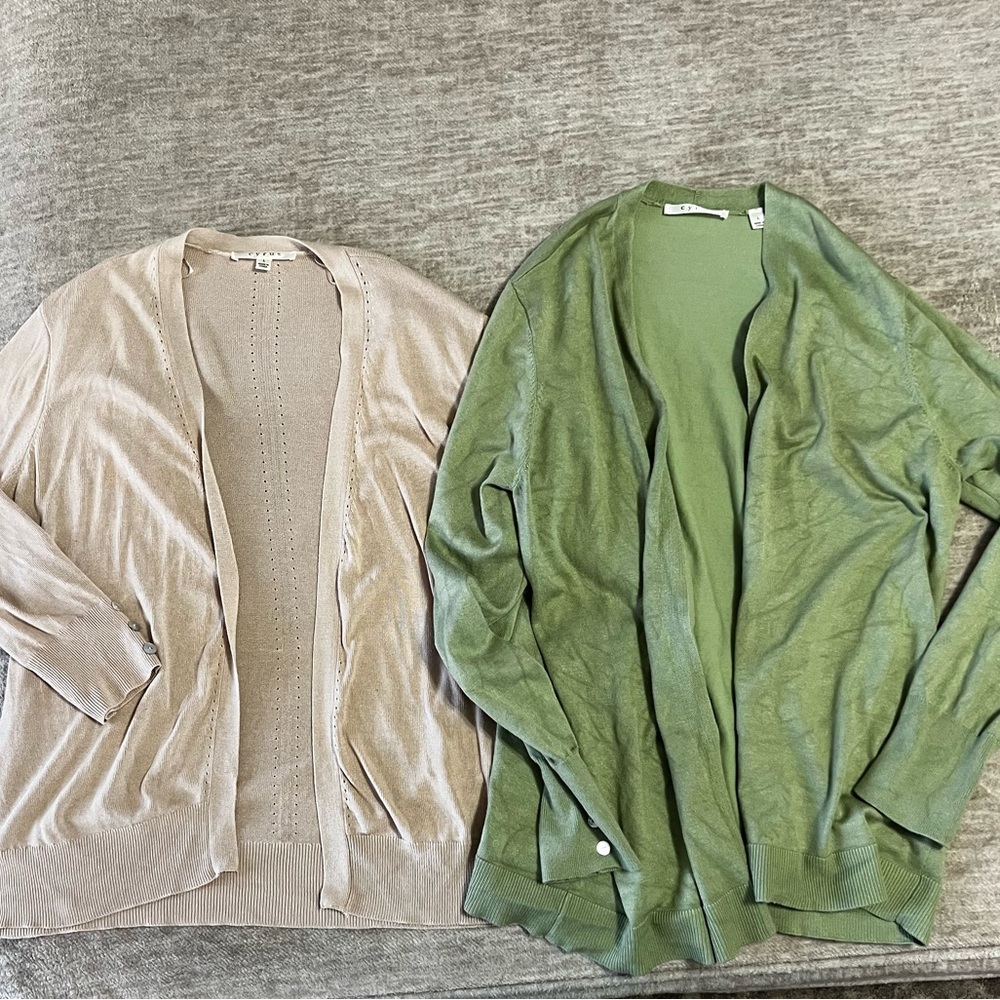 Cyrus Women's Cardigan Set - Cream and Green